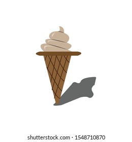 Ice cream simple illustration clip art vector