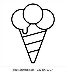 ice cream, Simple Party-Related Vector Line Icon