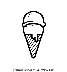 ice cream - simple vector icon