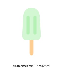 Ice crema simple ilustración vectorial. Icono de postre de comida en estilo plano