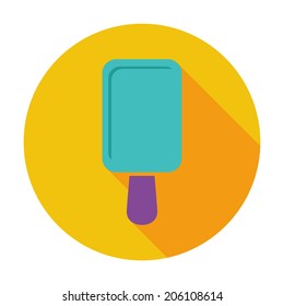 Ice cream. Single flat color icon. Vector illustration.