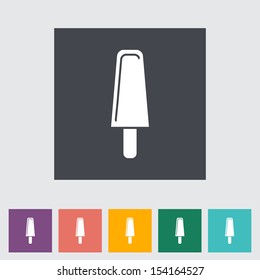 Ice cream. Single flat icon. 
