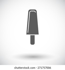 Ice cream. Single flat icon on white background. Vector illustration.