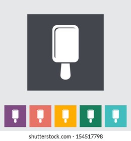 Ice cream. Single icon. Vector illustration.