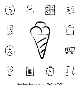 ice cream sketch style icon. Detailed set of banking in sketch style icons. Premium graphic design. One of the collection icons for websites, web design, mobile app