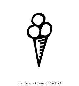Ice cream sketch. Vector.