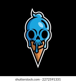 Ice Cream Skull Logo For all kinds of products