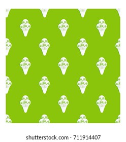  ice cream Skull pattern background, Vector