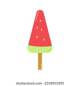 Ice cream slice of watermelon on a stick