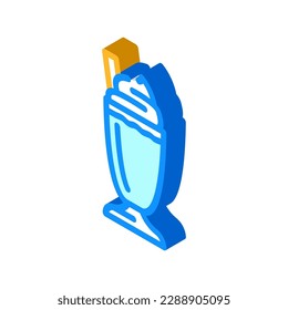 ice cream smoothie drink isometric icon vector. ice cream smoothie drink sign. isolated symbol illustration