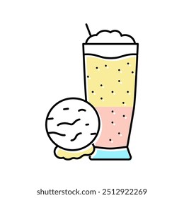 ice cream smoothie fruit juice food color icon vector. ice cream smoothie fruit juice food sign. isolated symbol illustration