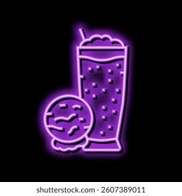 ice cream smoothie fruit juice food neon light sign vector. ice cream smoothie fruit juice food illustration
