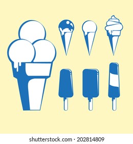 Ice cream snacks set