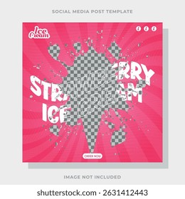 Ice Cream Social Media Post Design