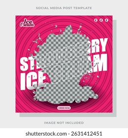 Ice Cream Social Media Post Design