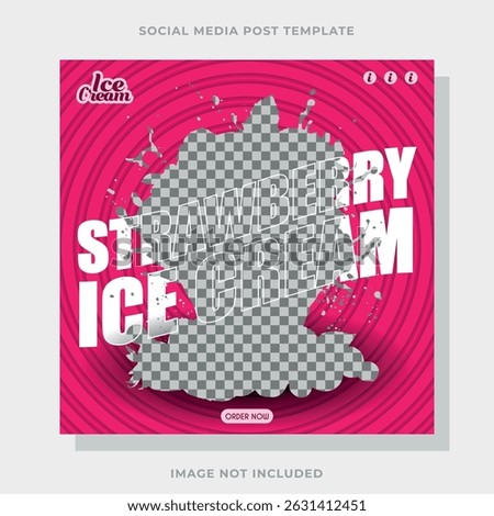 Ice Cream Social Media Post Design