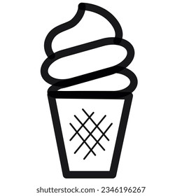 helado suave servir en cono