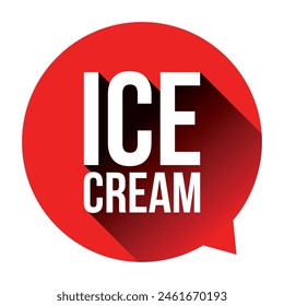 Signo de burbuja de habla de helado