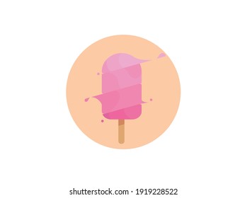 Ice Cream Splash  Circle Icon
