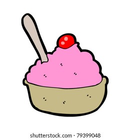 dibujos animados de helados con cuchara