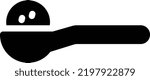 ice cream spoon Vector illustration on a transparent background.Premium quality symbols.Glyphs vector icon for concept and graphic design.
