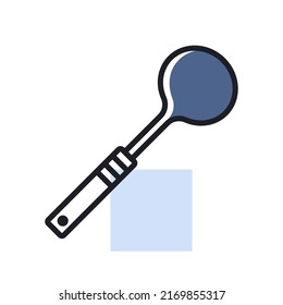 Icono aislado del vector de la cuchara de helado. Aparatos de cocina. Símbolo gráfico para cocinar diseño de sitio web, logotipo, aplicación, interfaz de usuario