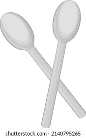 Ice cream spoons, illustration, vector on a white background.