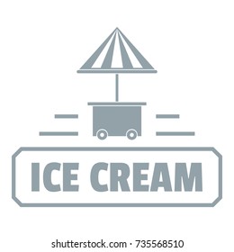 Ice cream stand logo. Simple illustration of ice cream stand vector logo for web