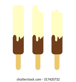 Ice cream stick chocolate set