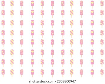 Ice cream stick for decoration, background, wallpaper, banner, template, dessert menu, logo, icon, backdrop, etc. Vector illustration.