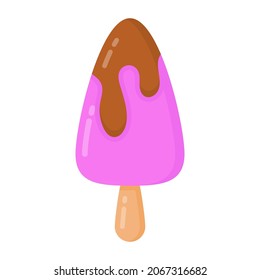An ice cream stick in flat icon