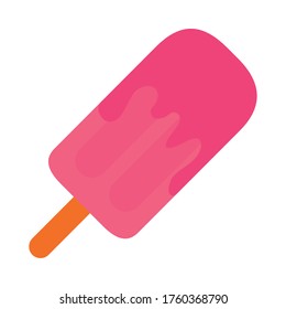 Eiscreme mit Stock-flach-Symbol-Design, Sweet und Dessert Thema Vektorgrafik