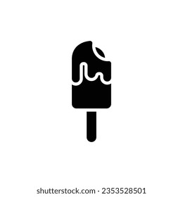 Ice Cream Stick Glyph Icon - Summer Season Icon Vector Illustration