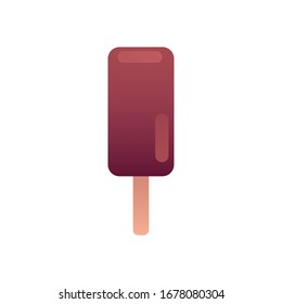 Ice cream with stick gradient style icon design, Sweet dessert food flavor scoop summer dairy and tasty Vector illustration