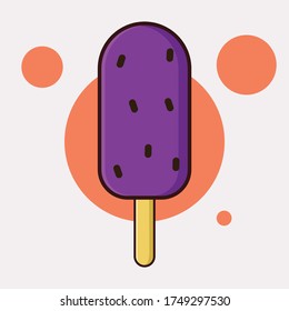 uva de palo de helado con chips de choco