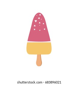 Ice cream stick icon design illustration.