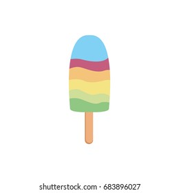 Ice cream stick icon design illustration.