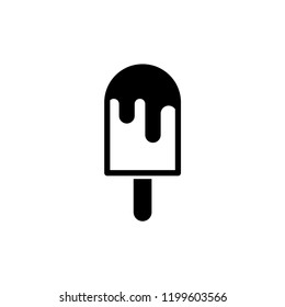 Ice cream stick Icon Isolated On White Background.