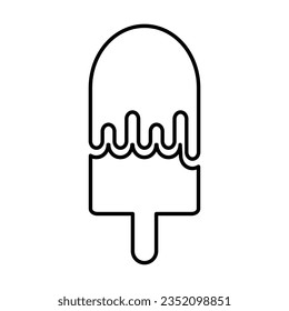 Ice Cream Stick Icon In Outline Style