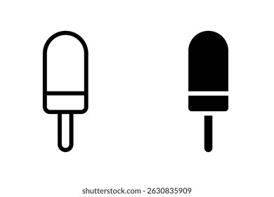 ice cream stick icon set. vanilla ice cream icon. soft serve ice cream 