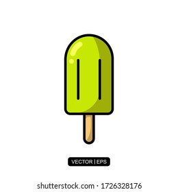 Ice Cream Stick Symbol Vektorgrafik Logo Vorlage für viele Zwecke. Auf weißem Hintergrund isoliert.