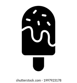 icono de glifo de palo de helado, diseño vectorial usa icono del día de la independencia.