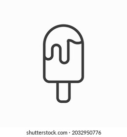 Ice cream stick icon vector illustration isolated on white background