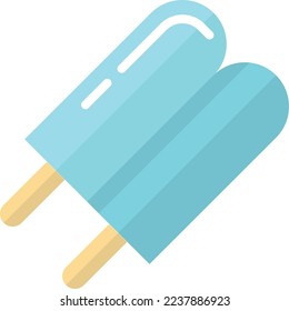 ice cream stick illustration in minimal style isolated on background