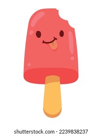 ice cream stick kawaii character