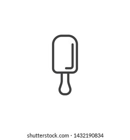 Ice cream stick line icon. linear style sign for mobile concept and web design. Popsicle outline vector icon. Summer Dessert snack symbol, logo illustration. Vector graphics