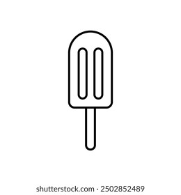 Ice cream stick line icon. Popsicle ice cream stick linear illustration for web and app on white background..eps