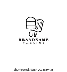 ice cream stick logo cartoon icon modern vector illustration