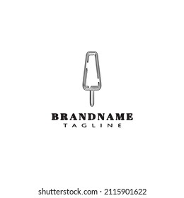 ice cream stick logo cartoon icon modern vector illustration