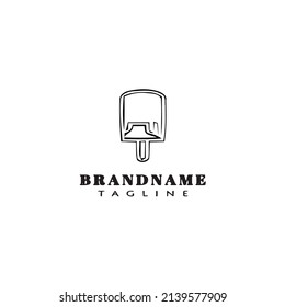 ice cream stick logo cartoon design icon modern vector illustration
